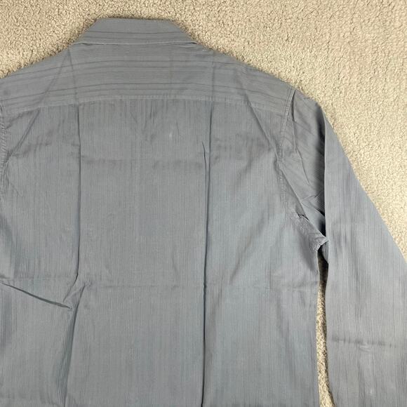 Nick (It) Men's XXL Blue 100% Cotton Long Sleeve Button Up Shirt - Picture 14 of 16